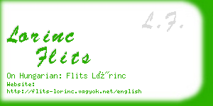 lorinc flits business card